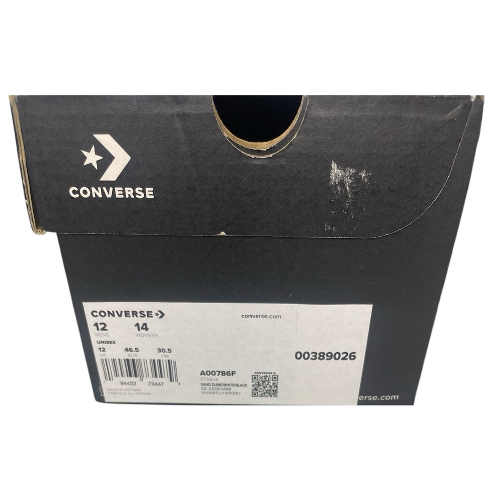 Converse Chuck Taylor All Star Classic Canvas High Top - Sand Dune Size 12M 14W - Picture 5 of 9
